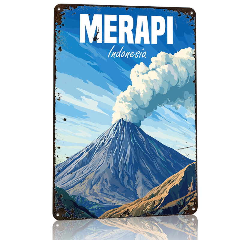 Merapi Volcano Indonesia Poste - Home Decor Indonesia reseña y precio