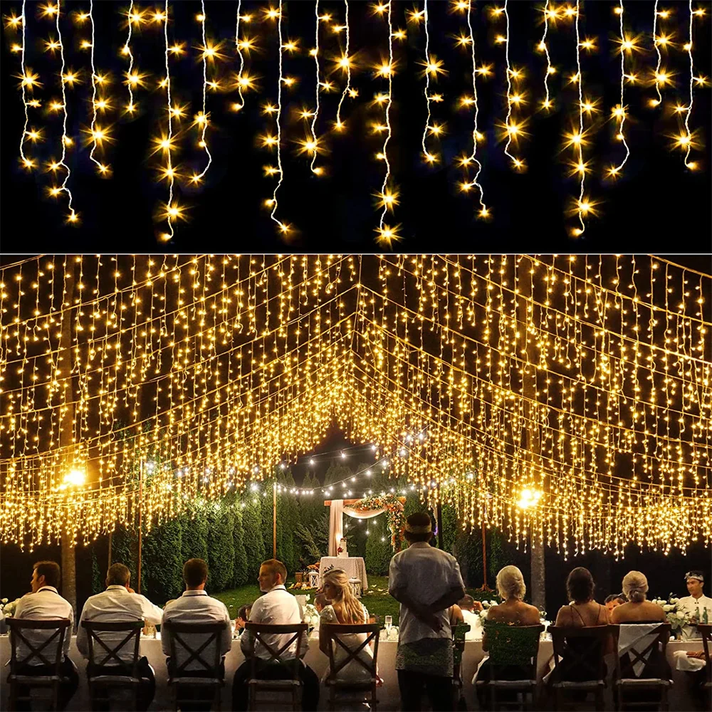 Christmas Icicle String Lights - String Curtain Light reseña y precio