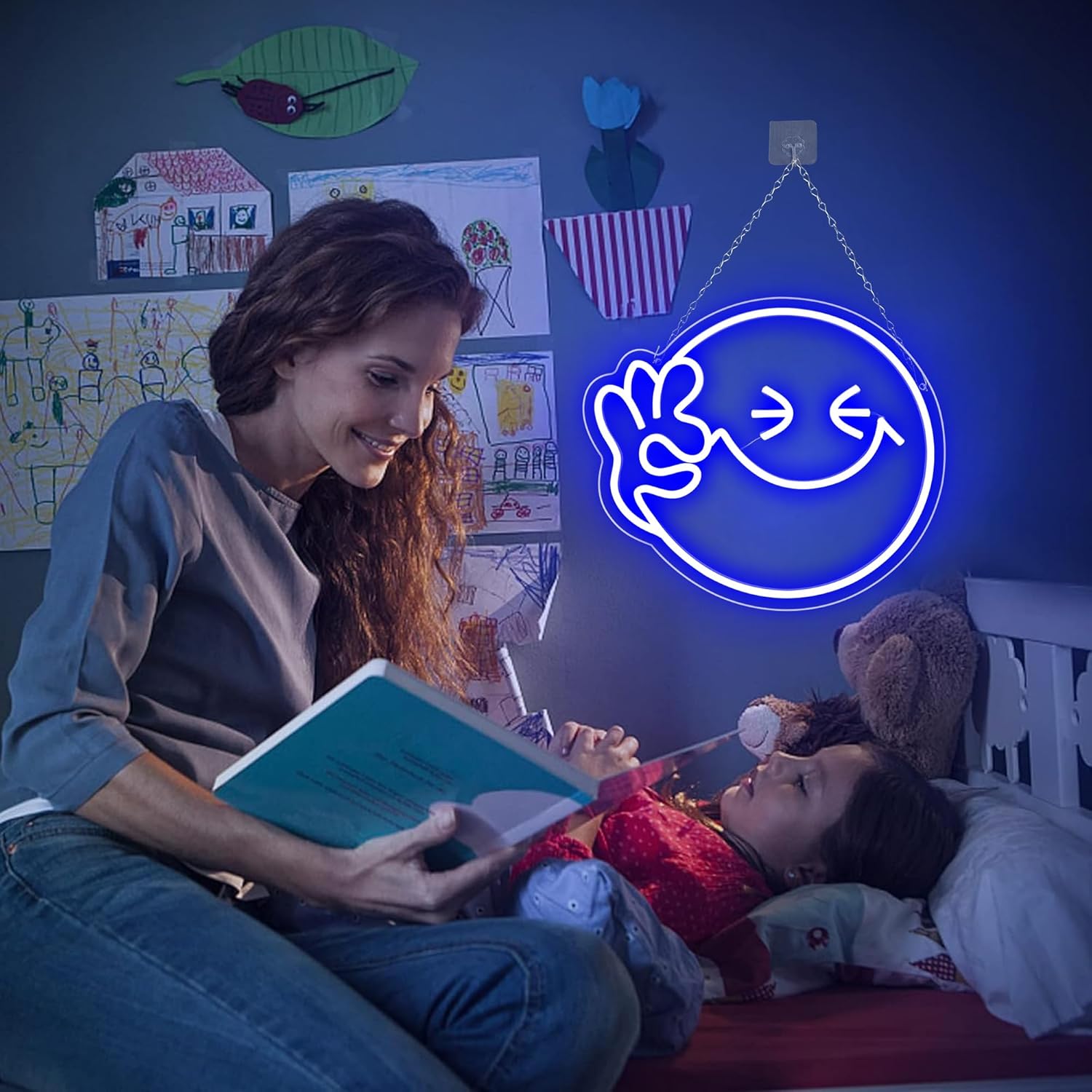 Emoji Smile OK  Neon Sign USB  - Home Decor Emoji reseña y precio