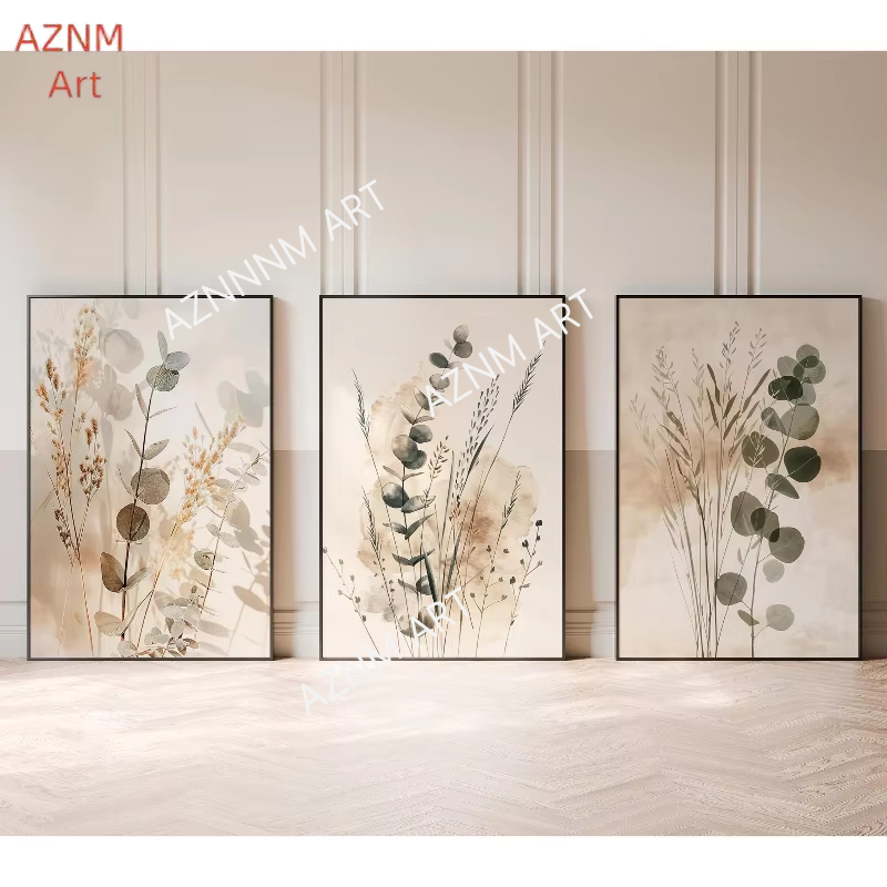 3pc Botanical Wall Artwork Neu - Home Decor Minimal reseña y precio