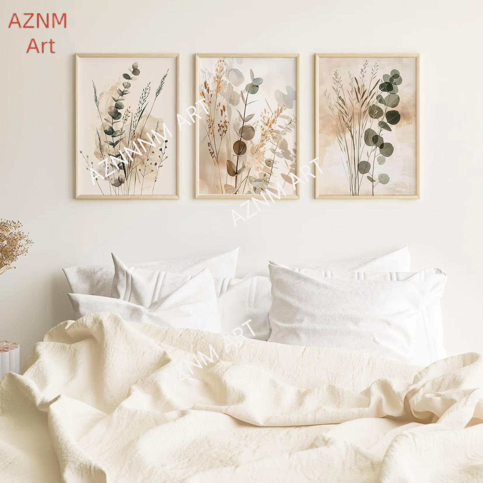 3pc Botanical Wall Artwork Neu - Home Decor Minimal reseña y precio