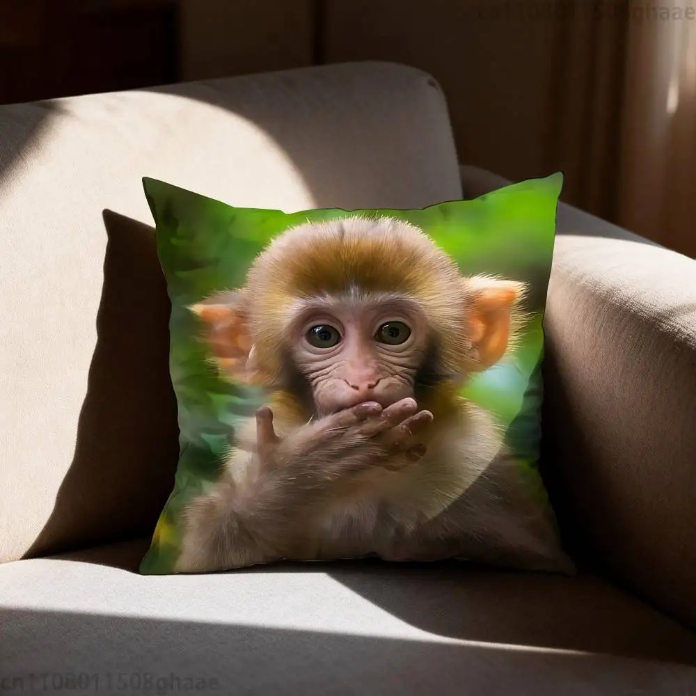 Funny Meme Monkey Cushion Cove - Home Decor Emoji reseña y precio