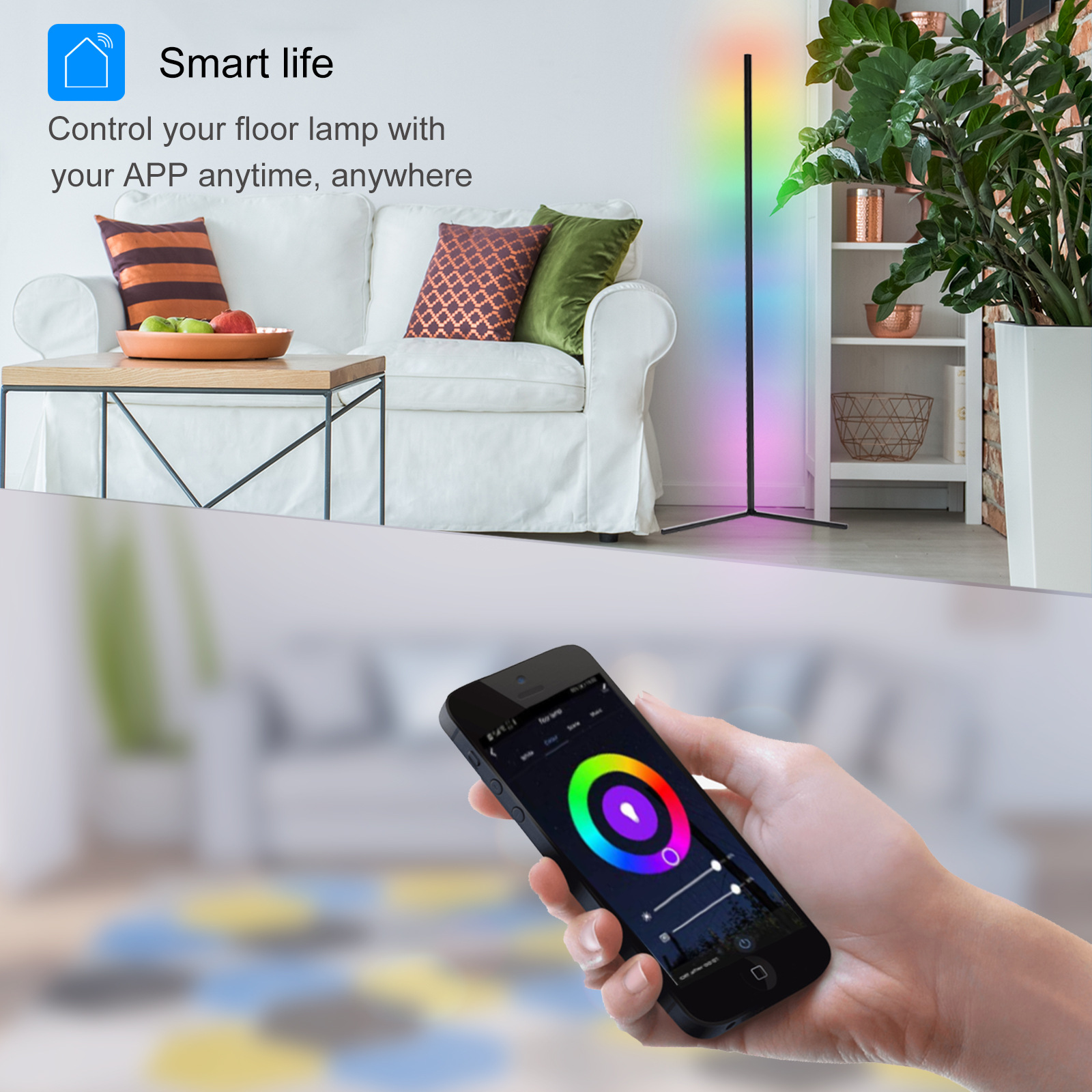 Tuya RGBIC LED Floor Lamp 180C - Home Decor Free App reseña y precio
