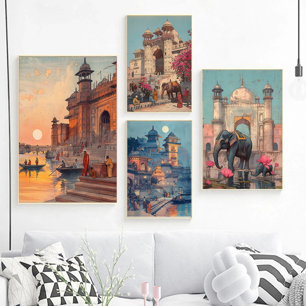 Vintage Ancient India Living B - Home Decor Varanasi reseña y precio