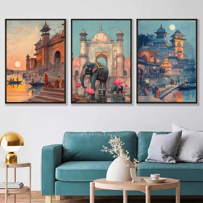 Vintage Ancient India Living B - Home Decor Varanasi reseña y precio