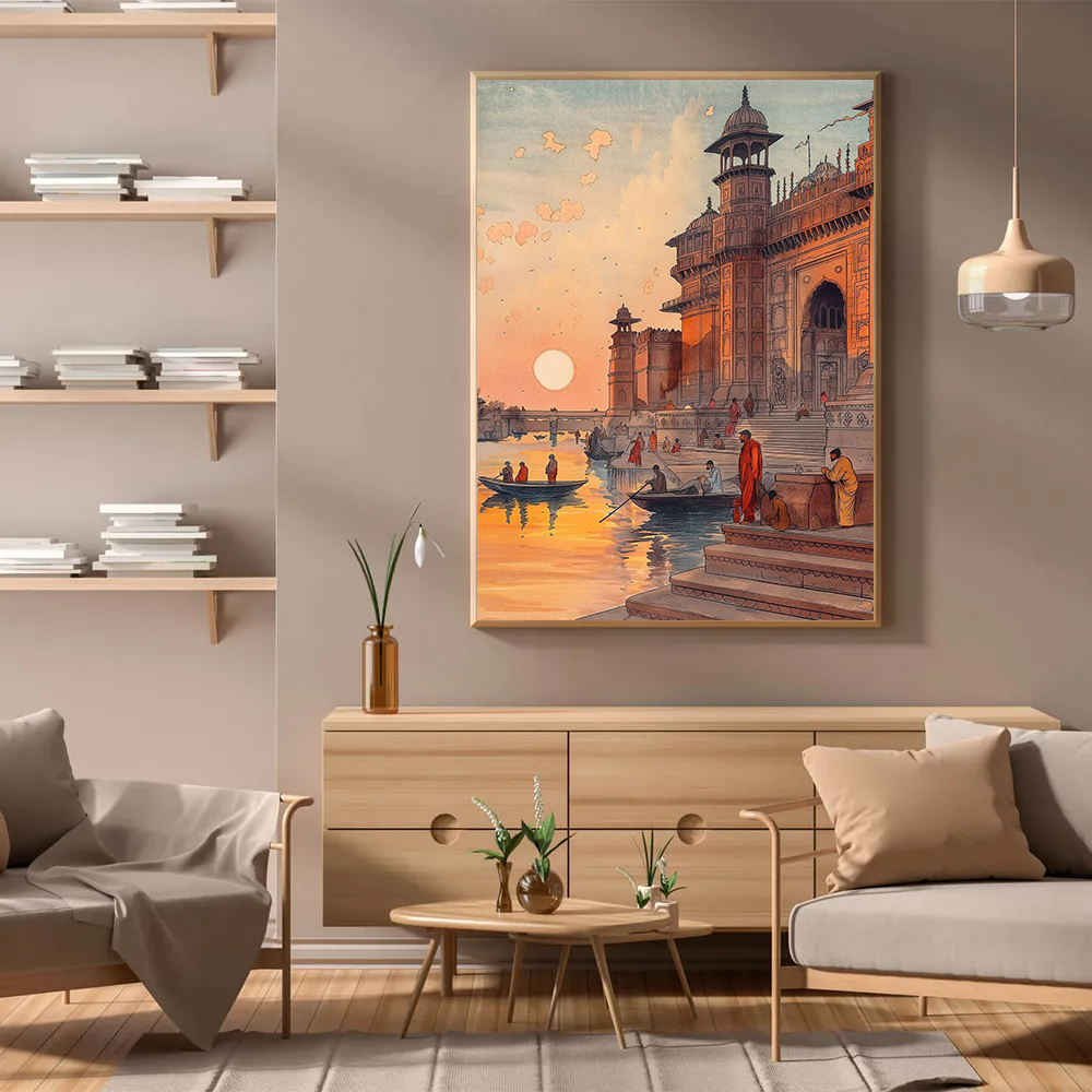 Vintage Ancient India Living B - Home Decor Varanasi reseña y precio