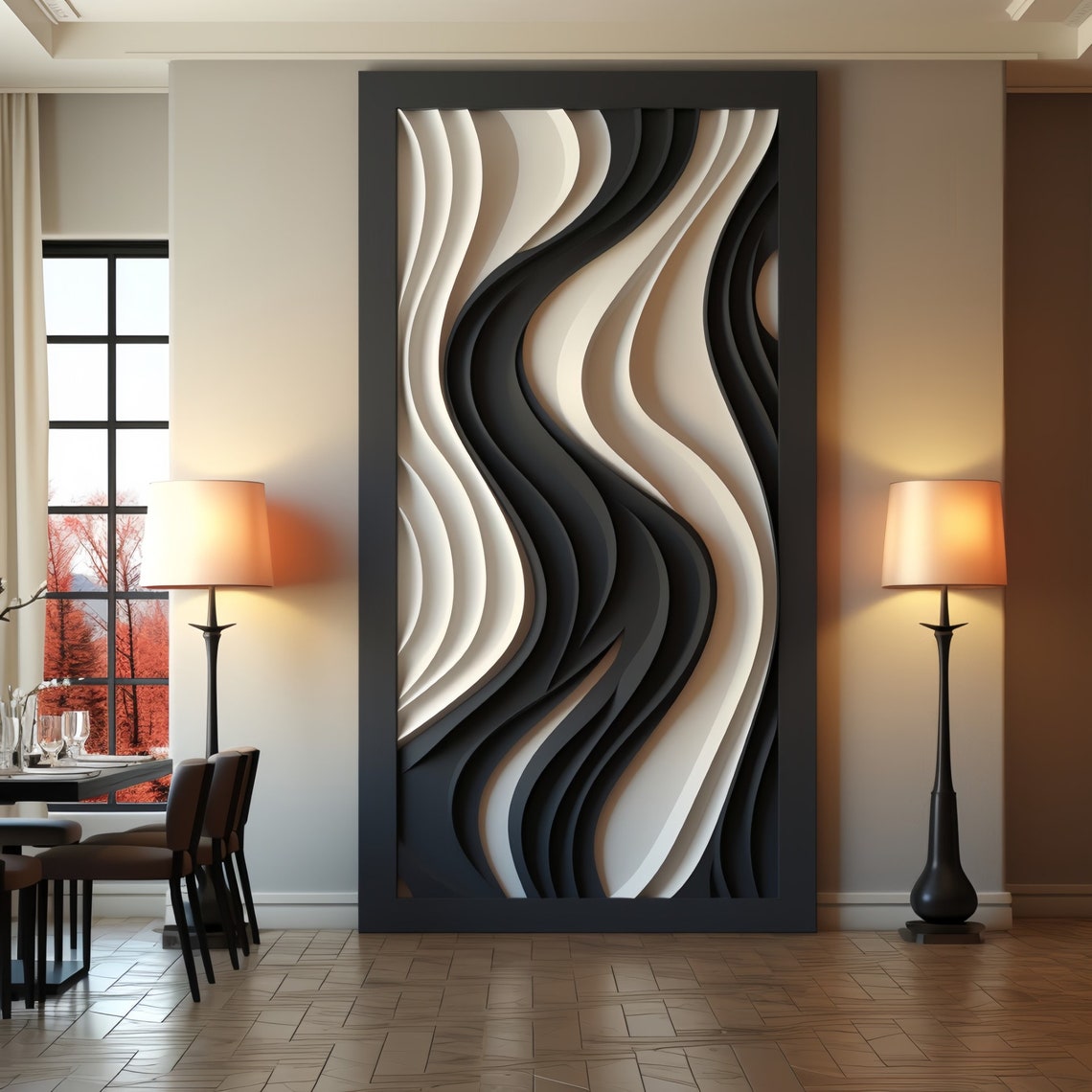 Wave Strip Decorative Wooden W - Home Decor Vision Board reseña y precio