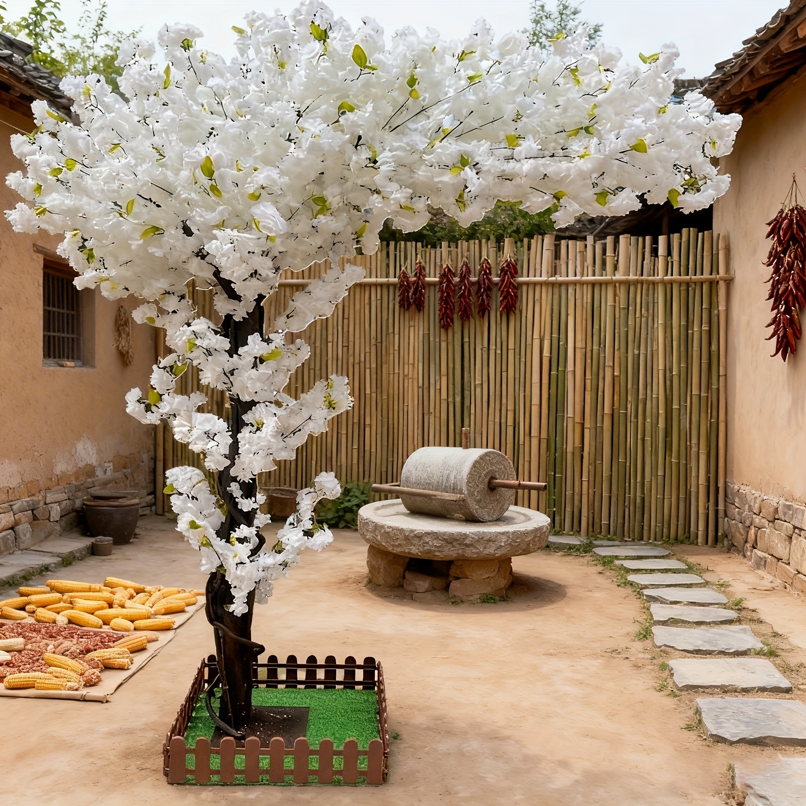 Artificial Cherry Blossom Tree - Home Decor Living Room reseña y precio