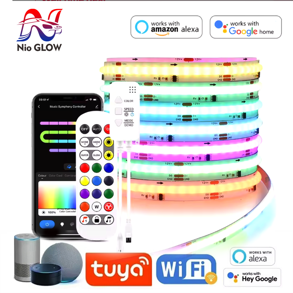 Tuya WiFi WS2811 RGBIC COB LED - Home Decor Free App reseña y precio