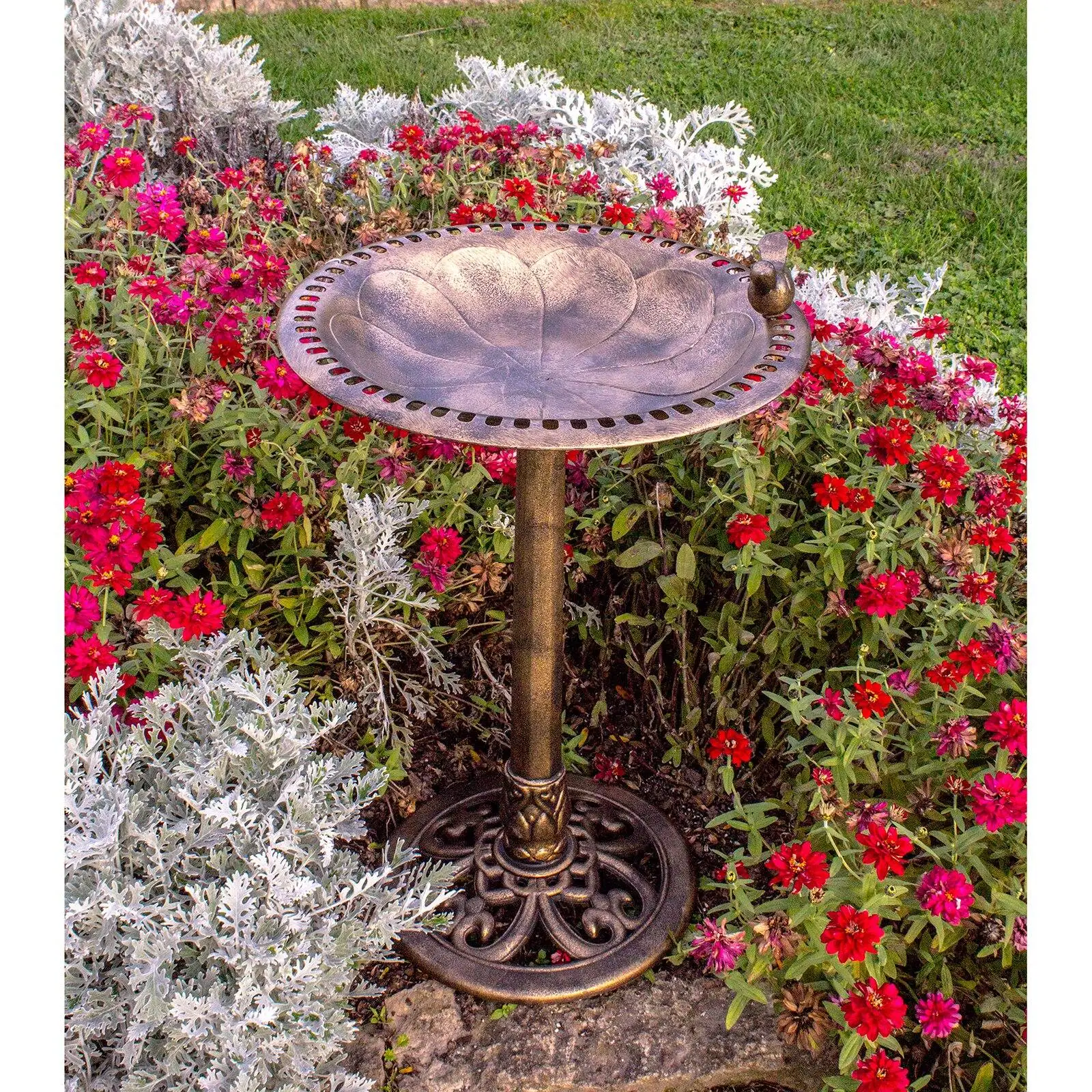 Resin Bird Bath Decorative Gar - Home Decor Outdoor reseña y precio