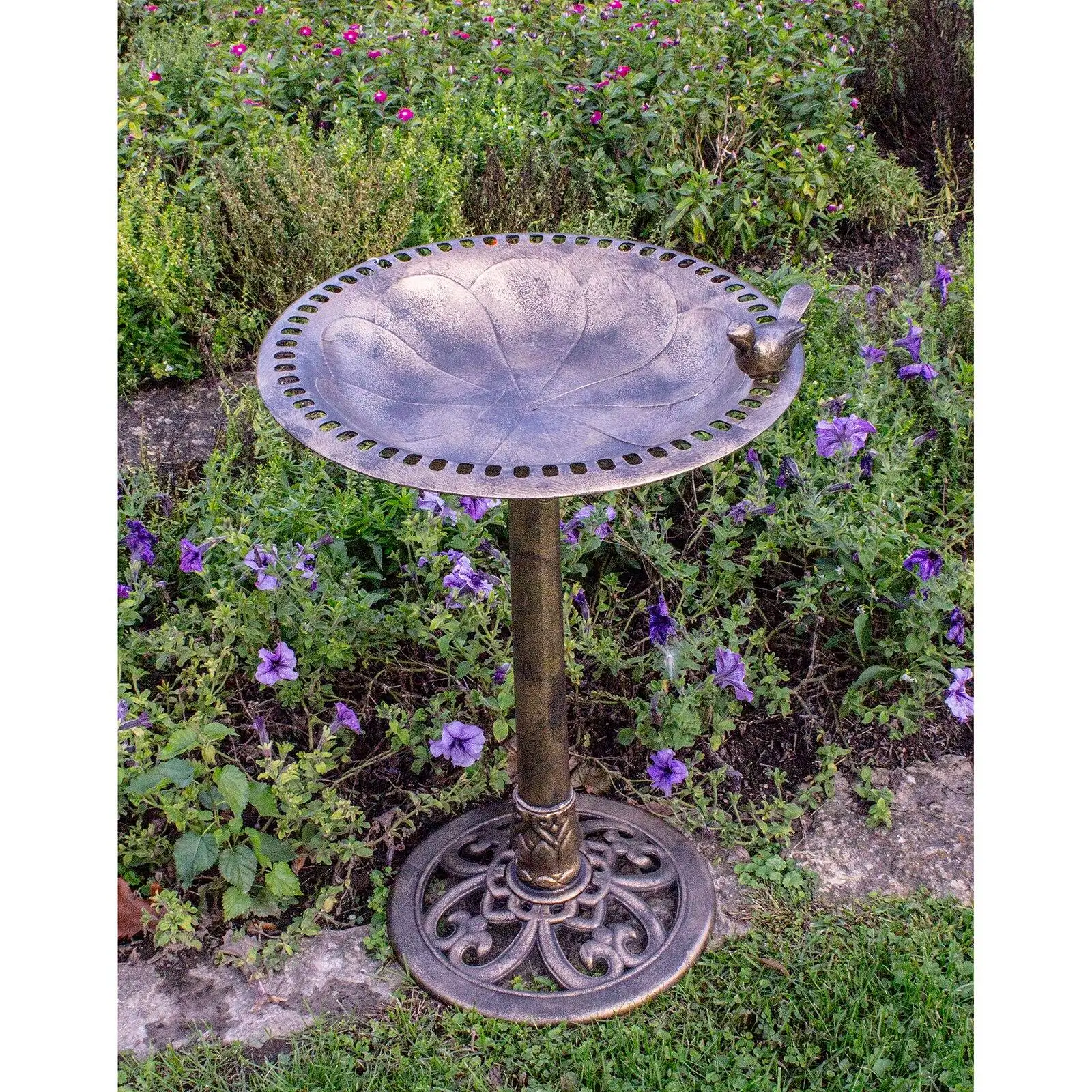 Resin Bird Bath Decorative Gar - Home Decor Outdoor reseña y precio