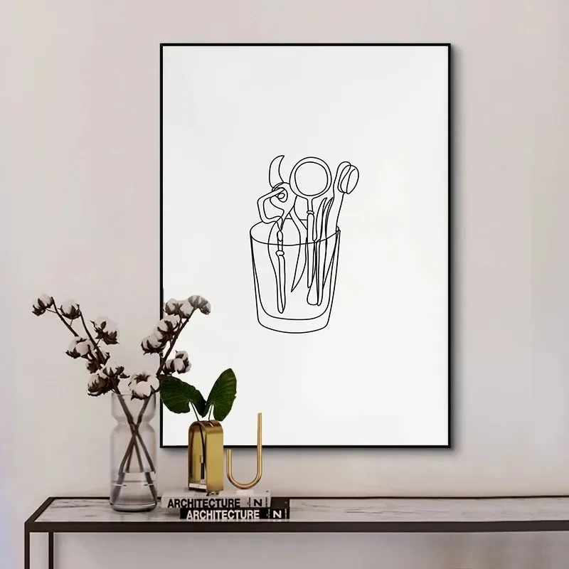 Canvas Painting Wall Art  Pict - Home Decor Minimal reseña y precio