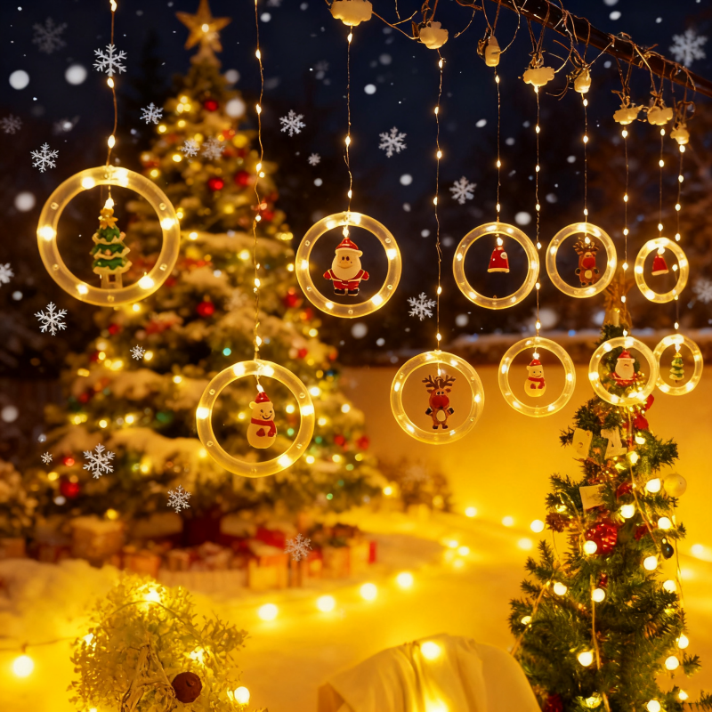 LED Santa Claus Curtain Light  - String Curtain Light reseña y precio