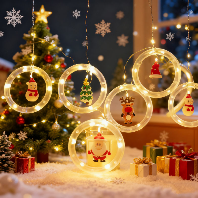 LED Santa Claus Curtain Light  - String Curtain Light reseña y precio
