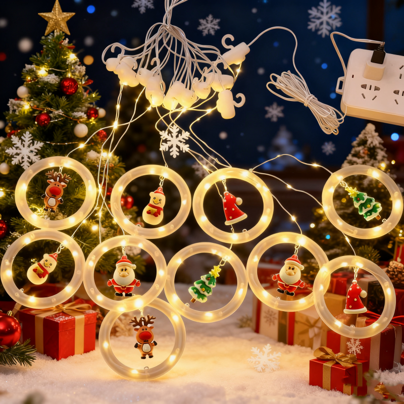 LED Santa Claus Curtain Light  - String Curtain Light reseña y precio