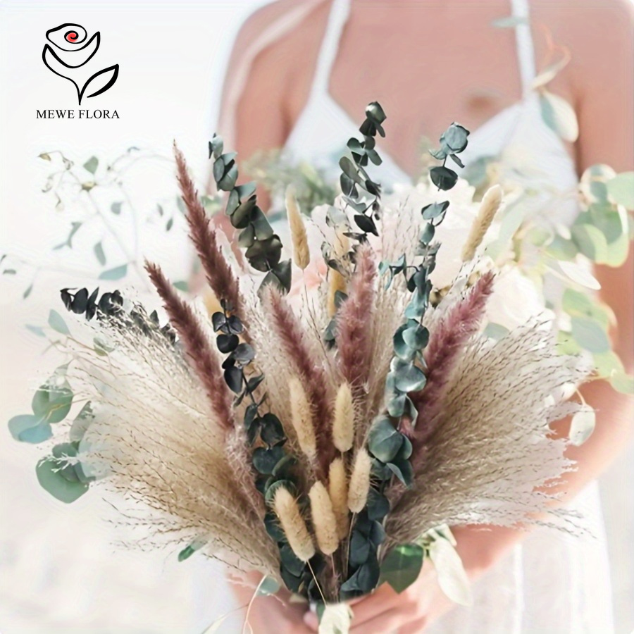 55PCS Elegant Pampas Dried Flo - Dried Flower Bouquet reseña y precio