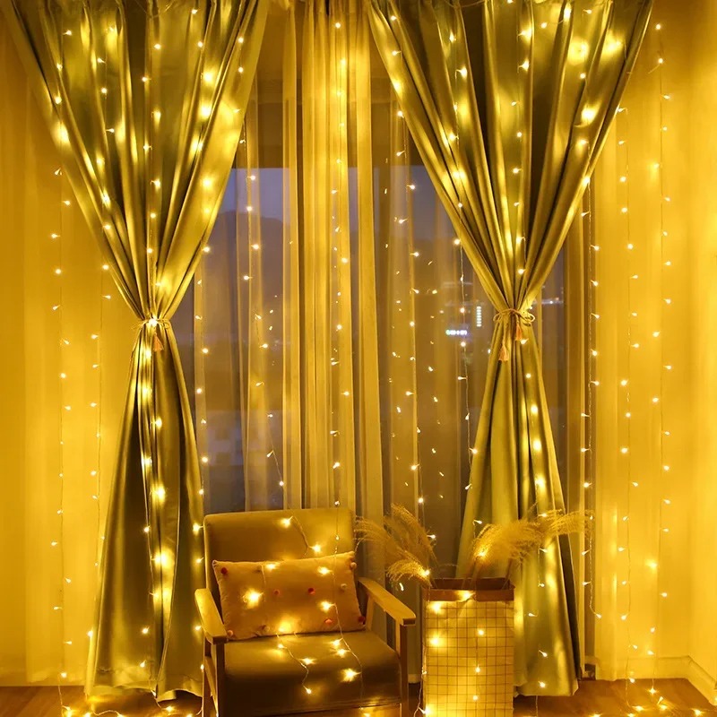 4/6M/8 Mode Curtain Garland on - String Curtain Light reseña y precio