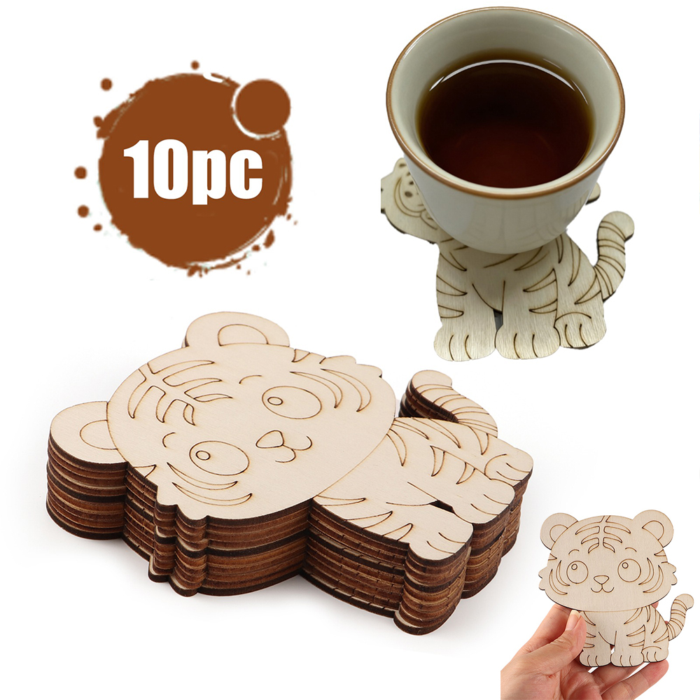 10 Pcs/set Tiger Animal Unfini - Home Decor Diy reseña y precio