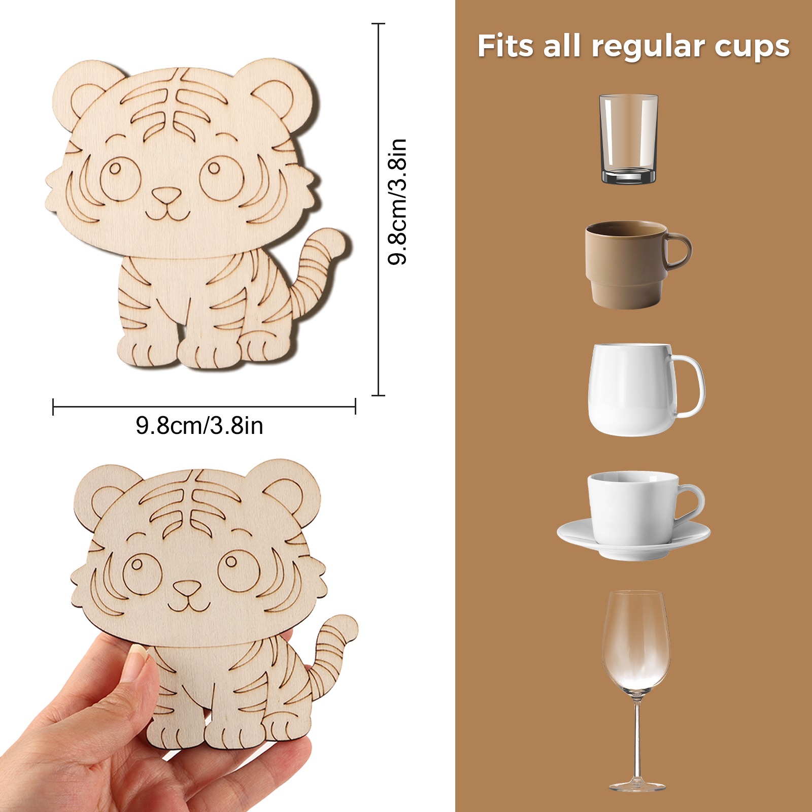 10 Pcs/set Tiger Animal Unfini - Home Decor Diy reseña y precio
