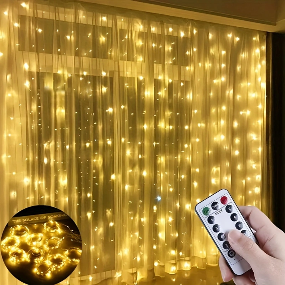 USB LED Curtain Lights Wedding - String Curtain Light reseña y precio