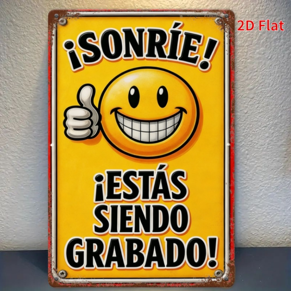 Tin Sign - Smile You Are Being - Home Decor Emoji reseña y precio