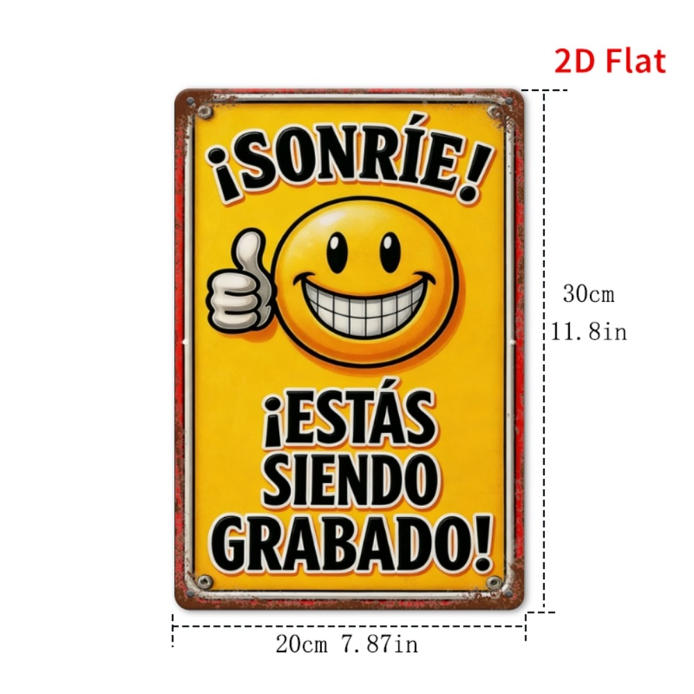 Tin Sign - Smile You Are Being - Home Decor Emoji reseña y precio