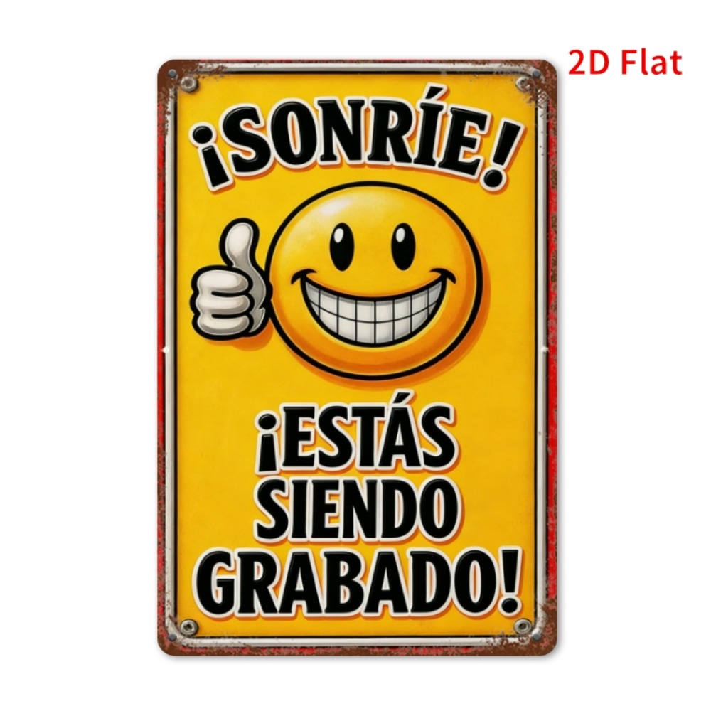Tin Sign - Smile You Are Being - Home Decor Emoji reseña y precio