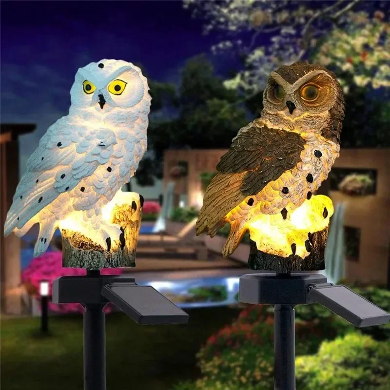 Solar Owl Statue Garden Light  - Home Decor Outdoor reseña y precio