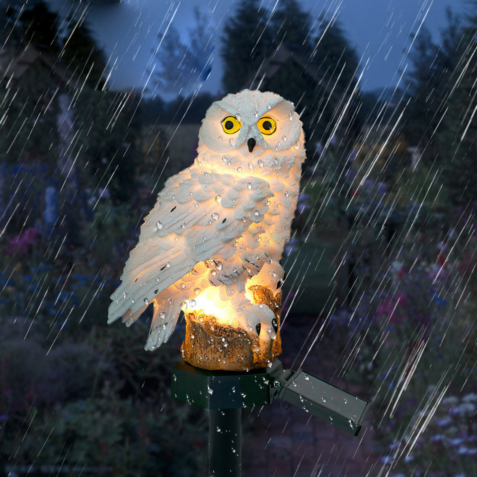 Solar Owl Statue Garden Light  - Home Decor Outdoor reseña y precio