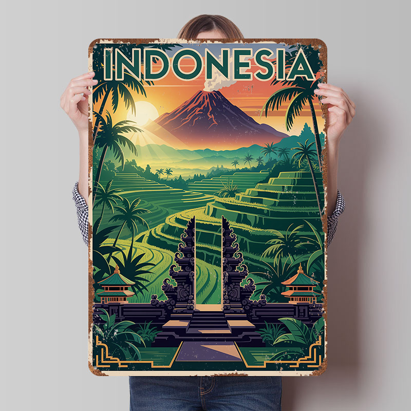 Indonesia Travel Printed Poste - Home Decor Indonesia reseña y precio