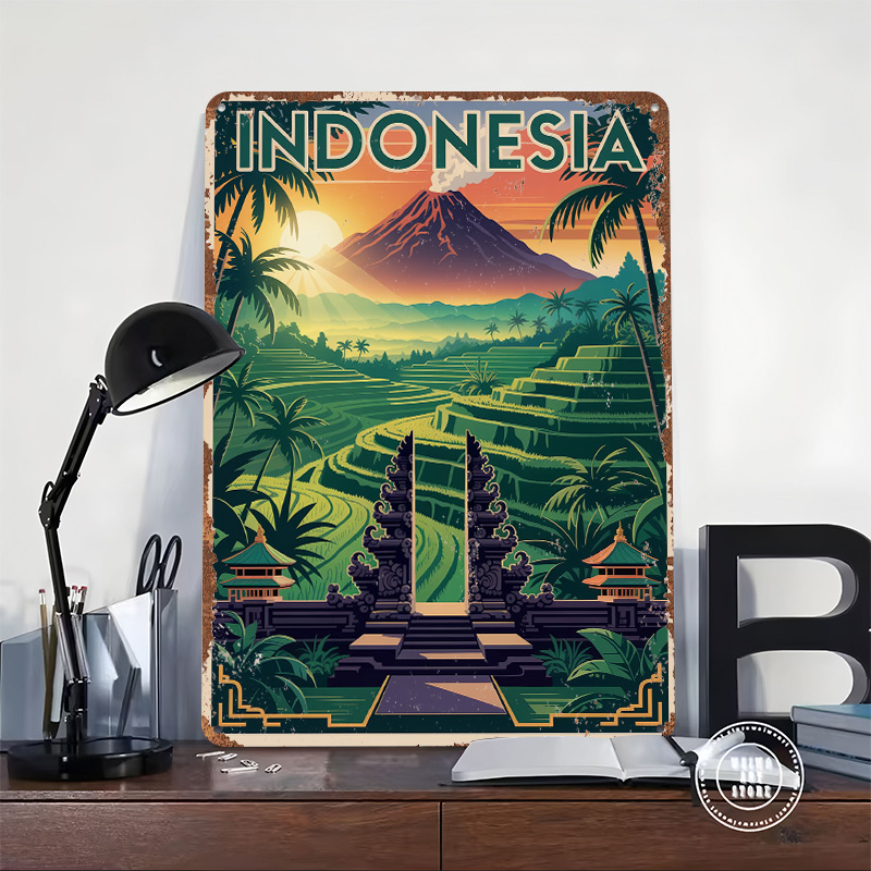 Indonesia Travel Printed Poste - Home Decor Indonesia reseña y precio