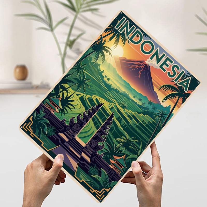 Indonesia Travel Printed Poste - Home Decor Indonesia reseña y precio