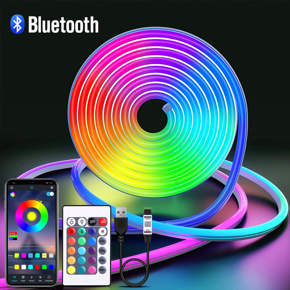 5V USB RGB Neon LED Strip Wate - Home Decor Free App reseña y precio
