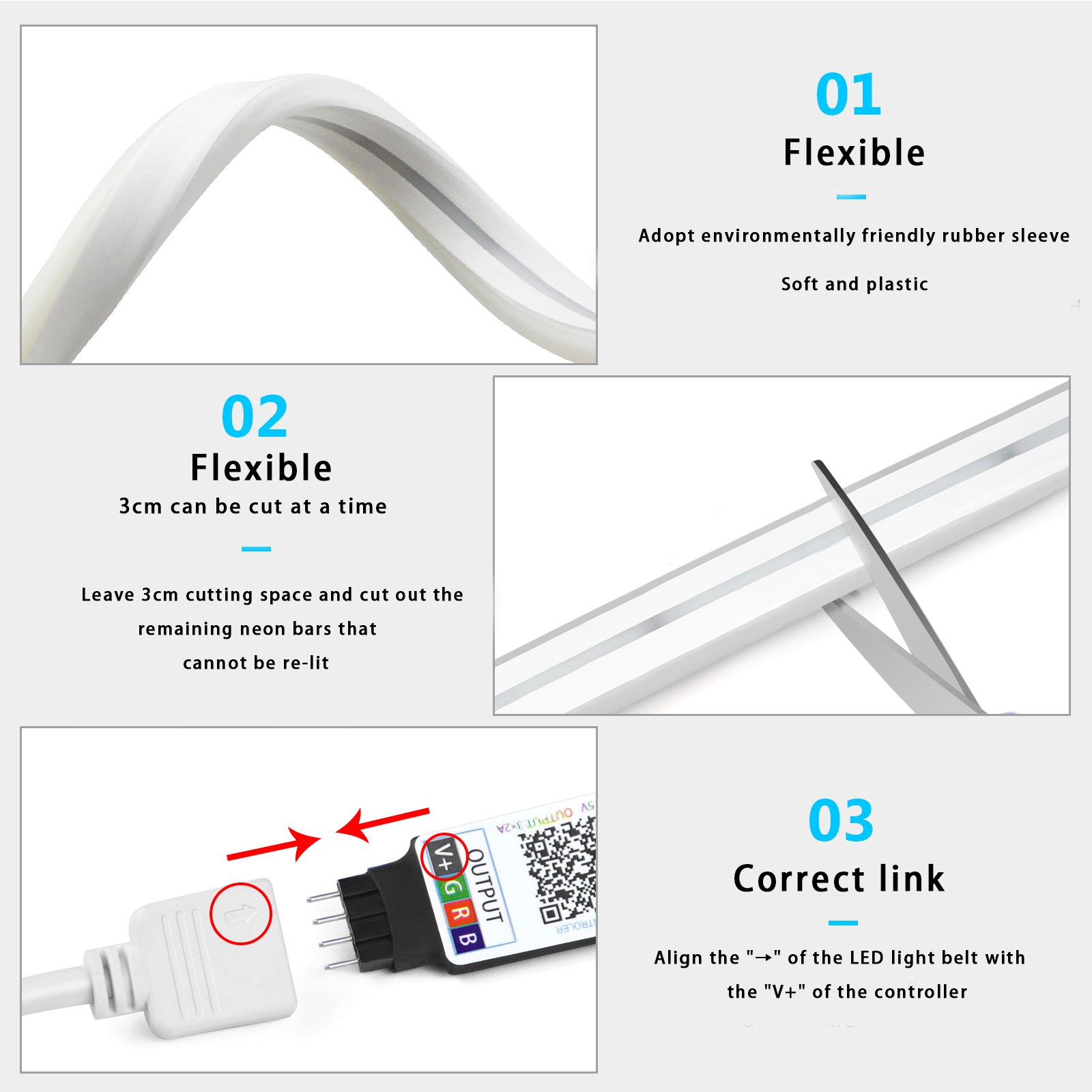 5V USB RGB Neon LED Strip Wate - Home Decor Free App reseña y precio
