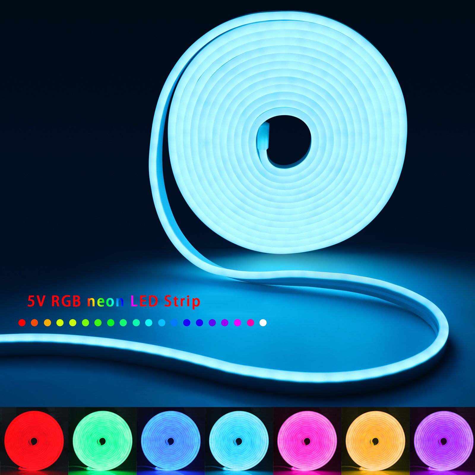 5V USB RGB Neon LED Strip Wate - Home Decor Free App reseña y precio