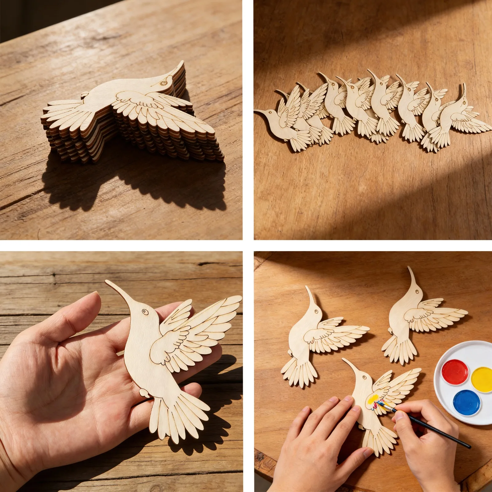 10pcs Unfinished Wood Animal B - Home Decor Free reseña y precio