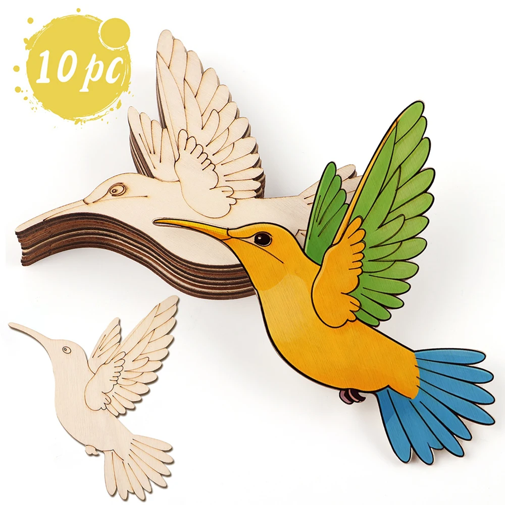 10pcs Unfinished Wood Animal B - Home Decor Free reseña y precio
