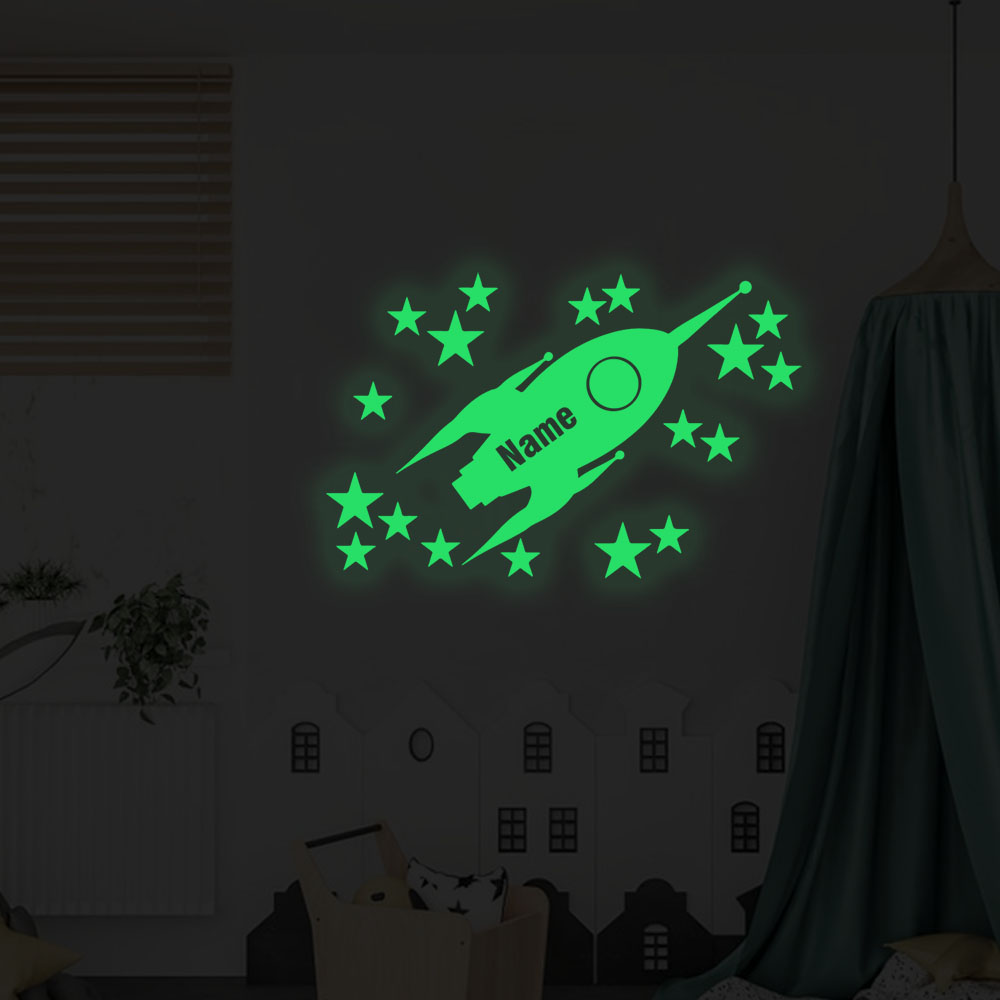 1pc Cartoon Rockets and stars  - Home Decor Sticker reseña y precio