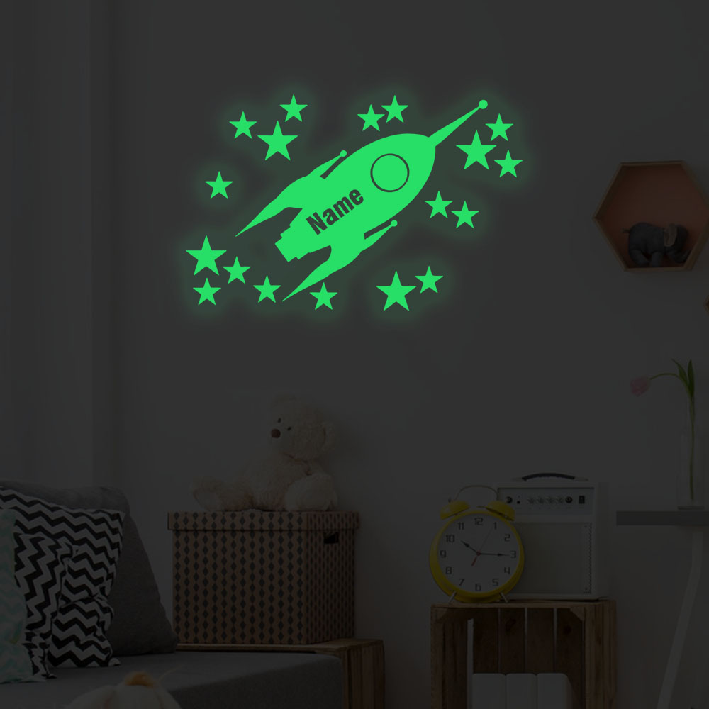 1pc Cartoon Rockets and stars  - Home Decor Sticker reseña y precio