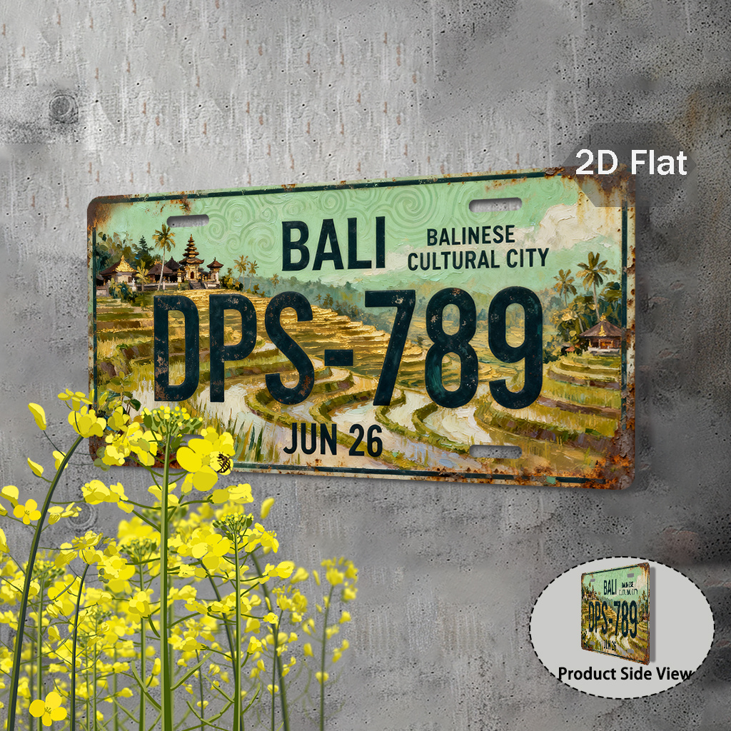 AL Sign - Vintage Durable Meta - Home Decor Bali reseña y precio