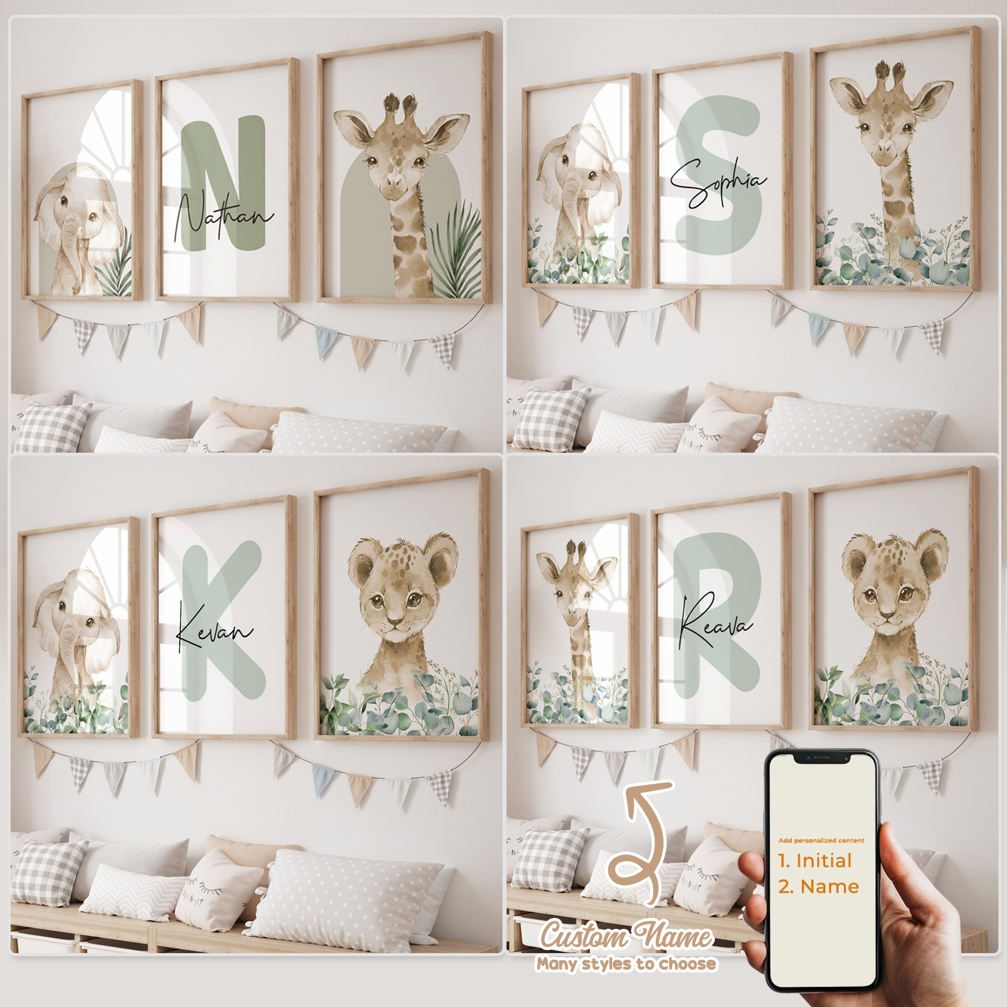3pcs Personalized Custom Name  - Home Decor Solution reseña y precio