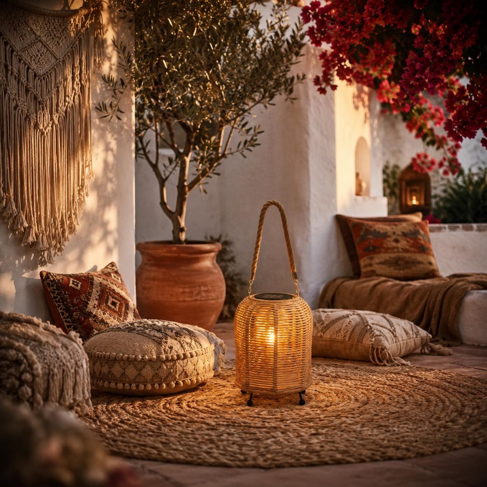 Handwoven Solar Lantern Warm L - Home Decor Outdoor reseña y precio