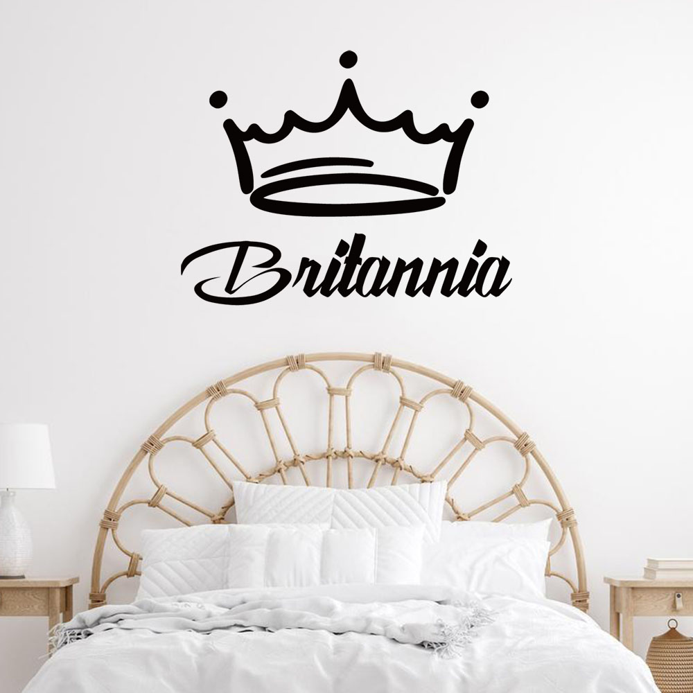 1PC Fashion Crown Customized N - Home Decor Sticker reseña y precio