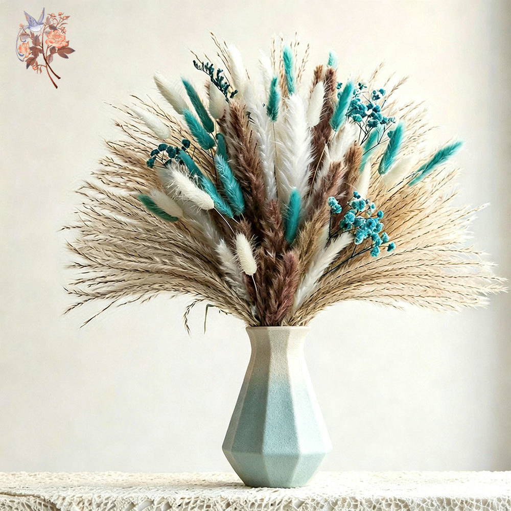 Mixed Natural Dried Pampas Gra - Dried Flower Bouquet reseña y precio