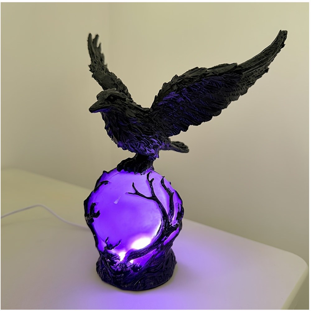Mysterious Raven Moonlight Lam - Home Decor Outdoor reseña y precio