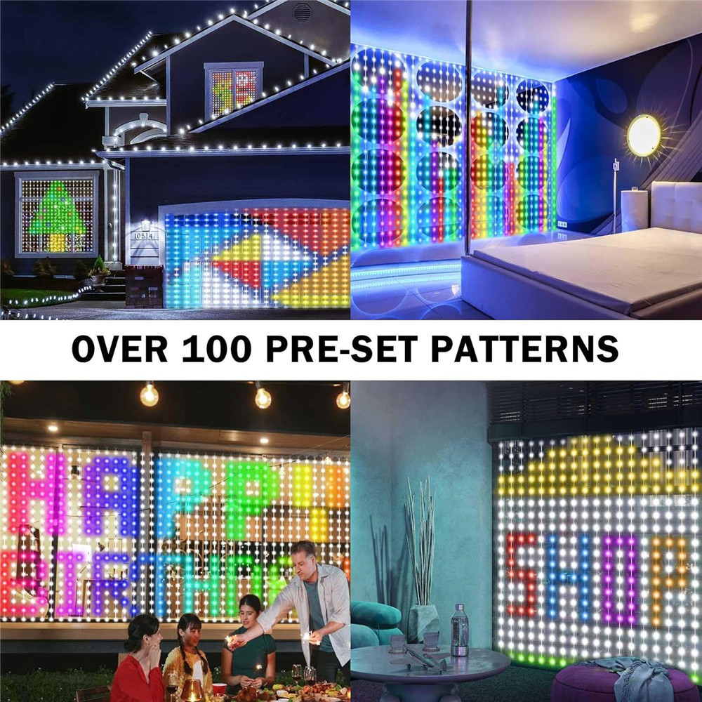 1/2PCS 400LED Curtain Lights L - String Curtain Light reseña y precio