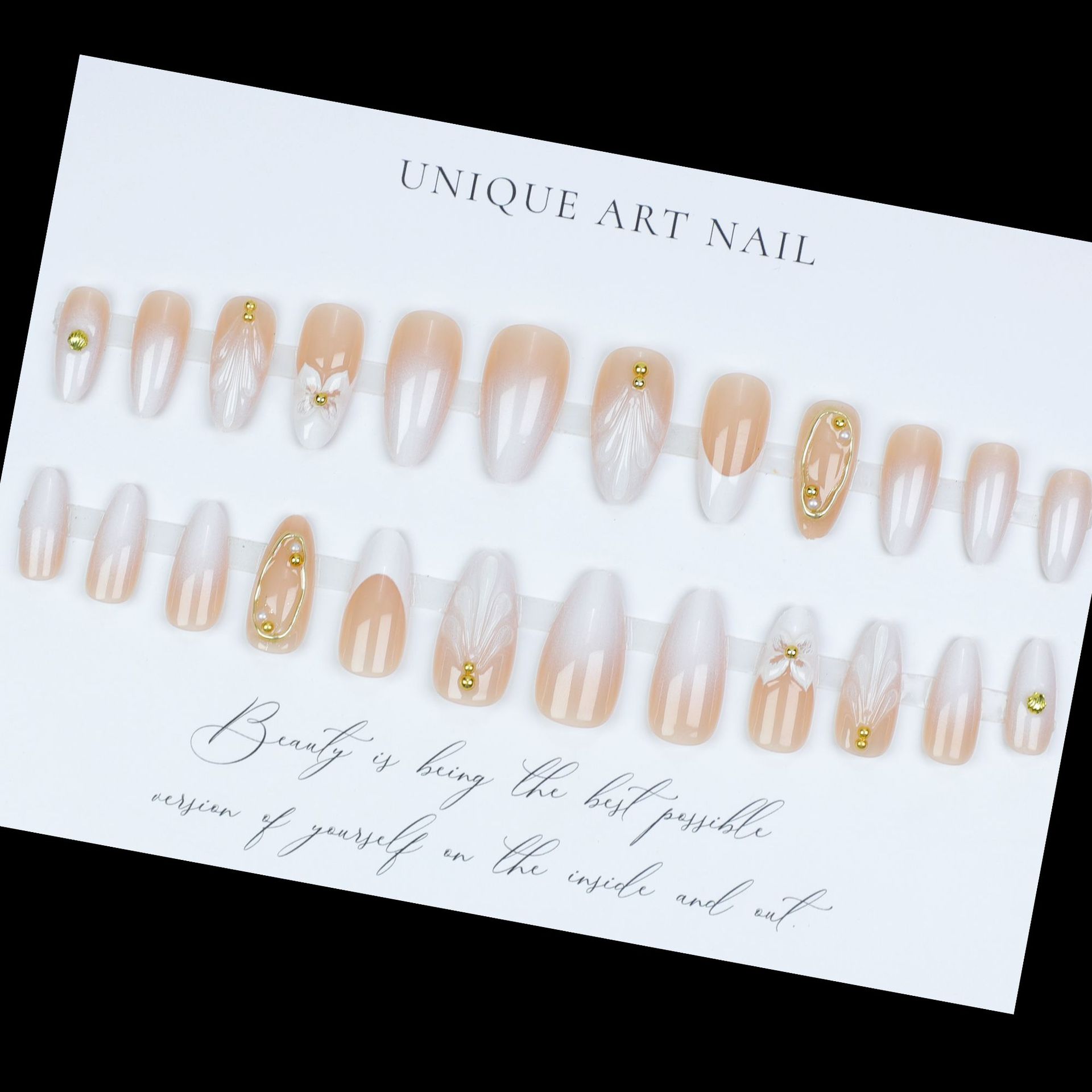 3D fake nails for women girls  - Pressed Flower Frame reseña y precio