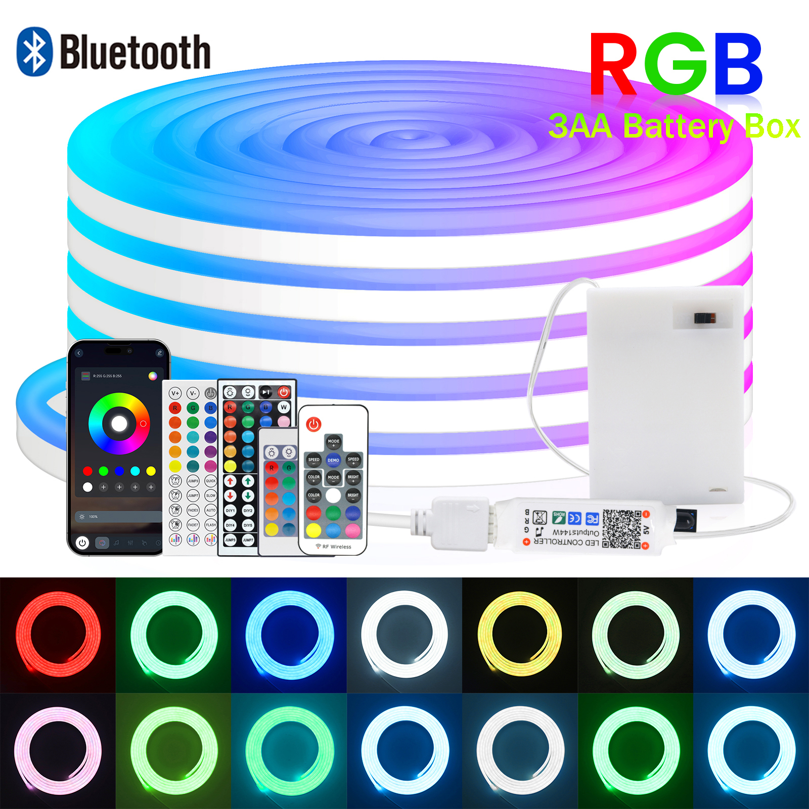 3AA Battery Box RGB Neon LED S - Home Decor Free App reseña y precio