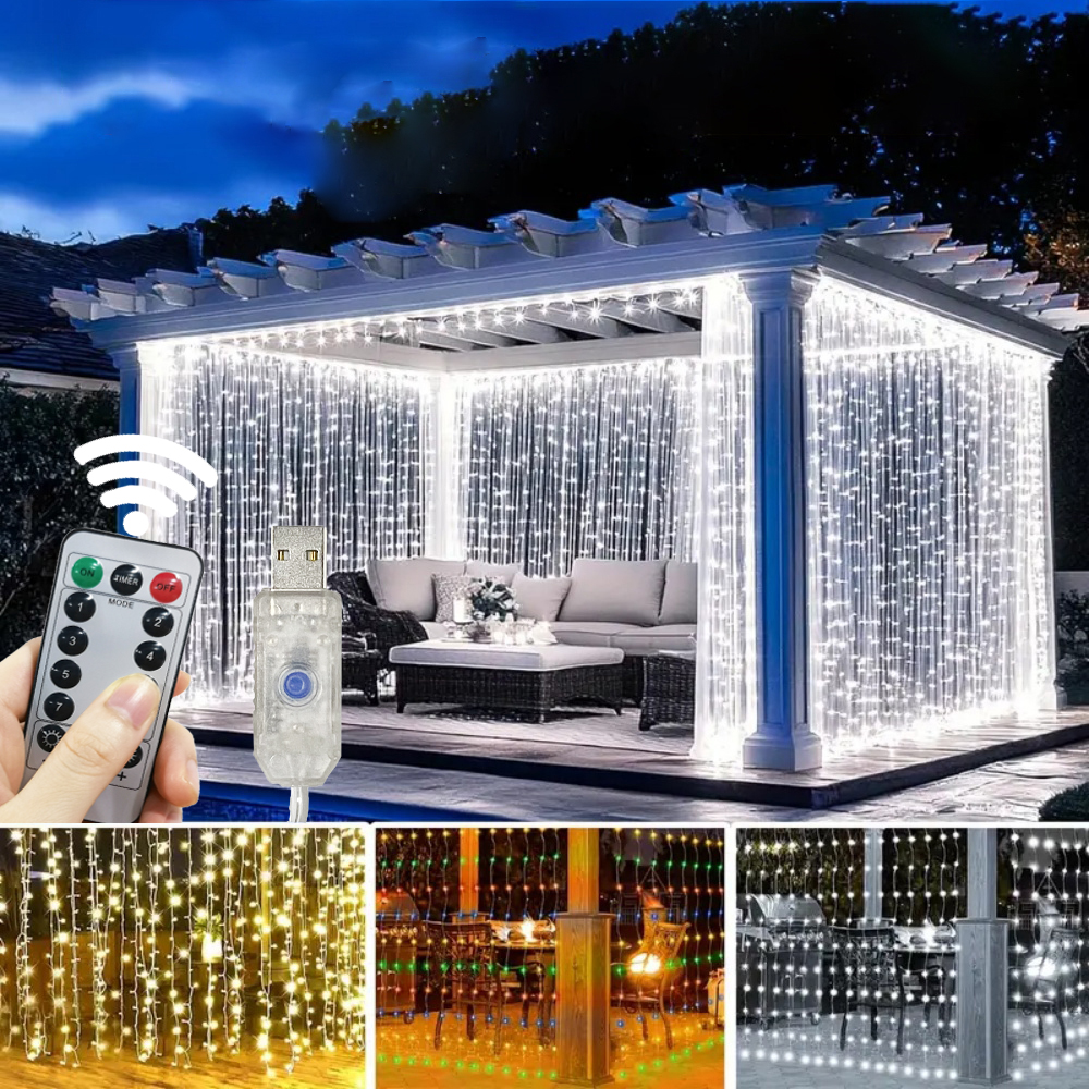 3/6m LED Curtain String Lights - String Curtain Light reseña y precio