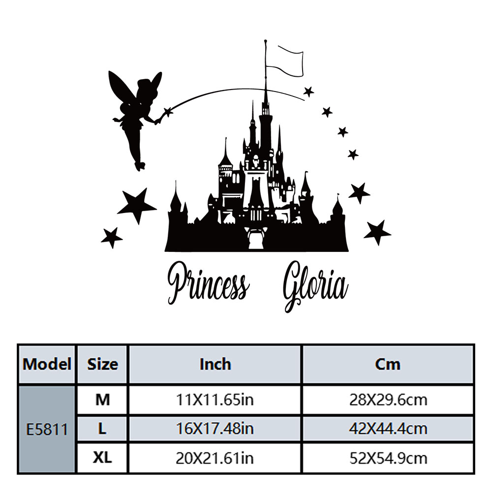 1PC Cartoon Fairy Castle Custo - Home Decor Sticker reseña y precio